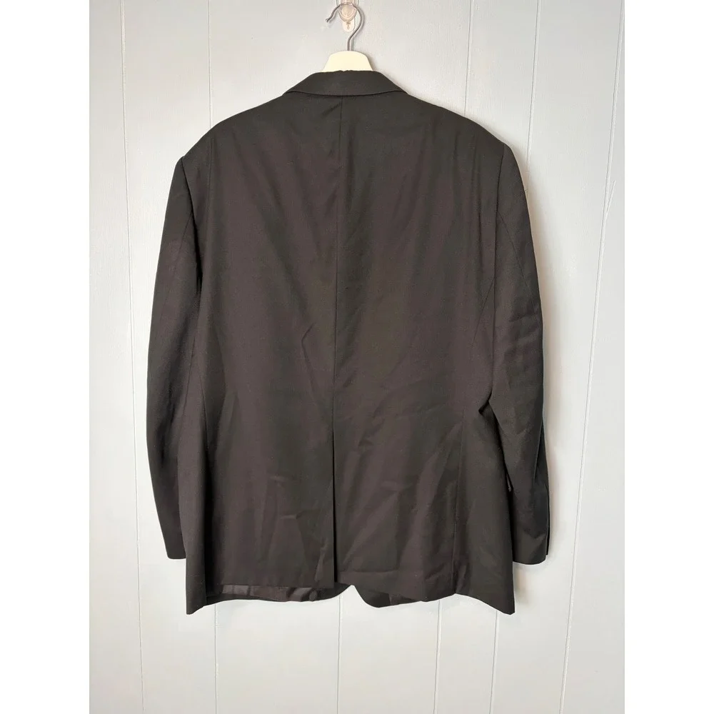 Dockers Mens Blazer Black Two Button Sport Coat Jacket 46R 7620